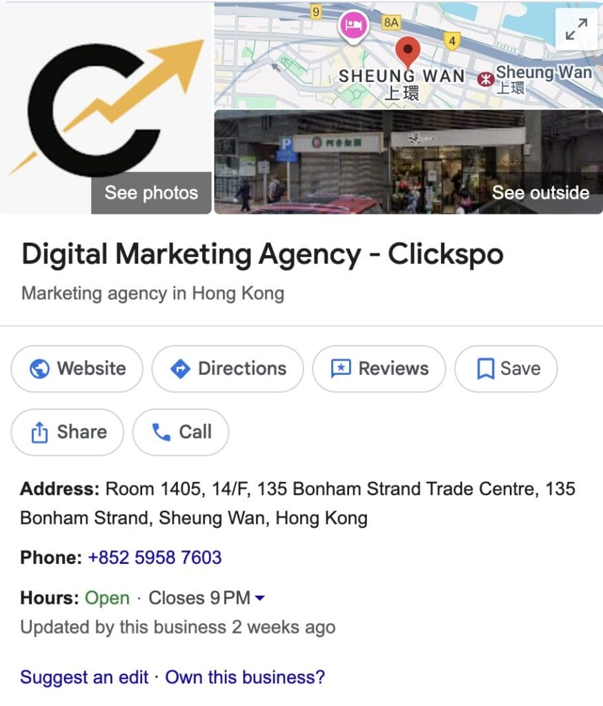 Clickspo Google Business Profile